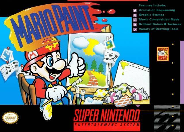 Mario Paint w/ Mouse and Mouse Pad (Super Nintendo)