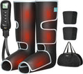 ALLJOY Leg Massager for Circulation and Pain Relief FSA, Gifts for Dad Mom Mothers Day Fathers Day, Leg Massager with Heat and Compression Helpful for Vericose Veins, Fatigue, Cramps, Swelling, Edema
