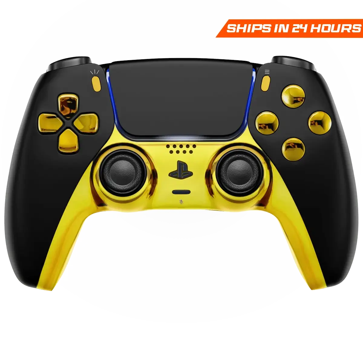 MODDEDZONE BLACK GOLD PS5 CUSTOM MODDED CONTROLLER