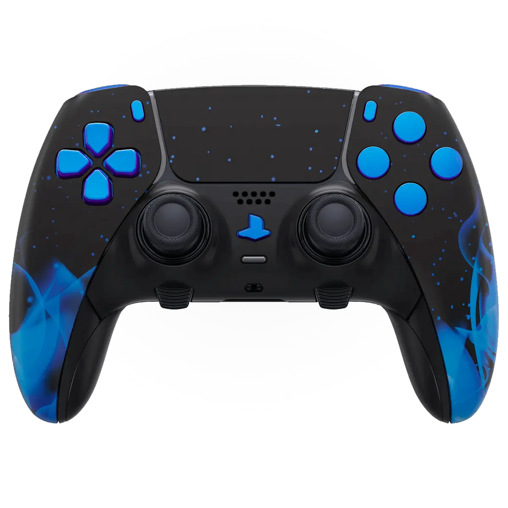 MODDEDZONE BLUE FIRE PS5 DualSense Edge Custom Modded Wireless Controller