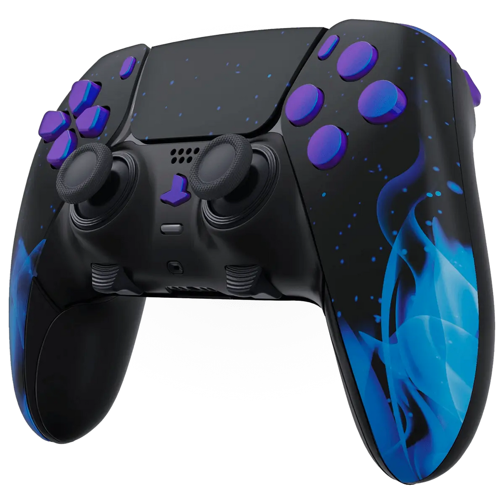 MODDEDZONE BLUE FIRE PS5 DualSense Edge Custom Modded Wireless Controller