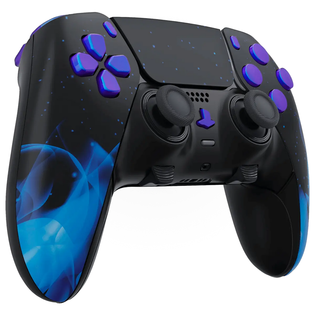 MODDEDZONE BLUE FIRE PS5 DualSense Edge Custom Modded Wireless Controller