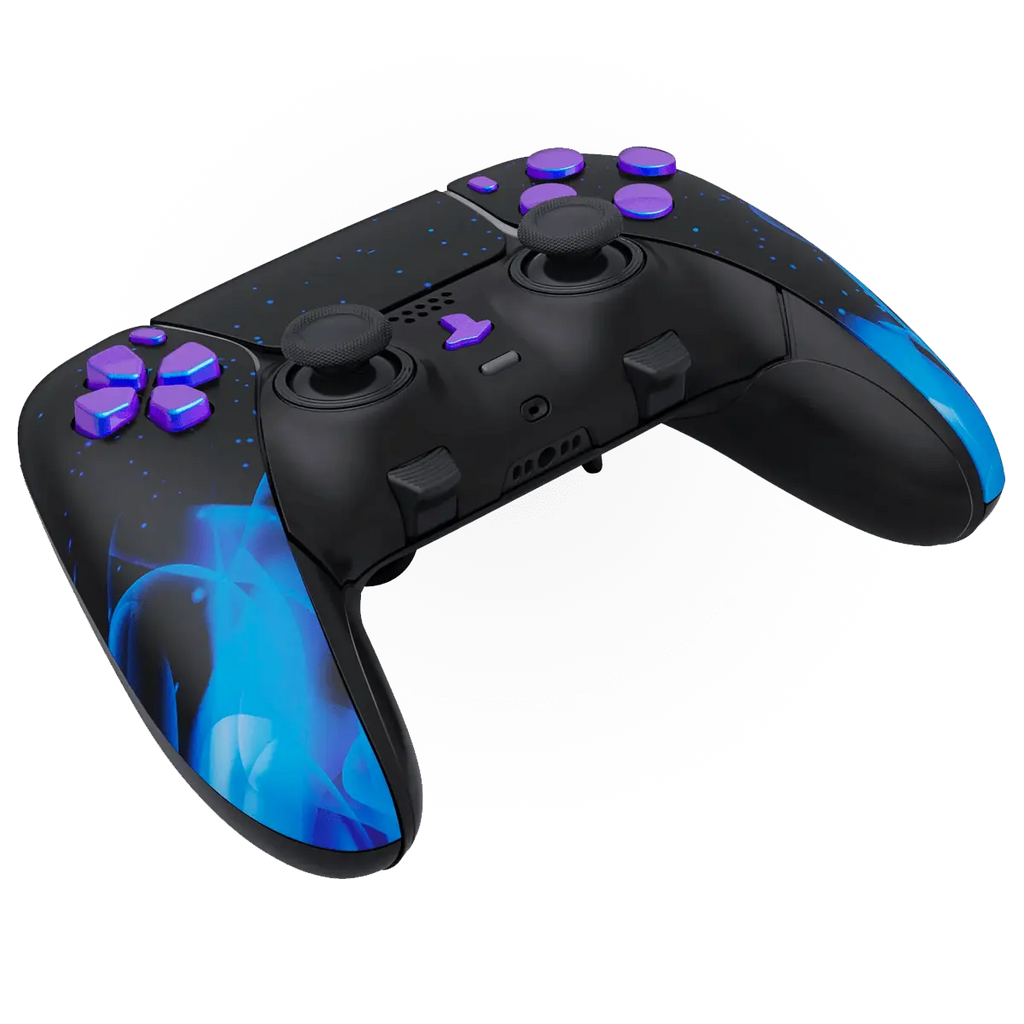 MODDEDZONE BLUE FIRE PS5 DualSense Edge Custom Modded Wireless Controller