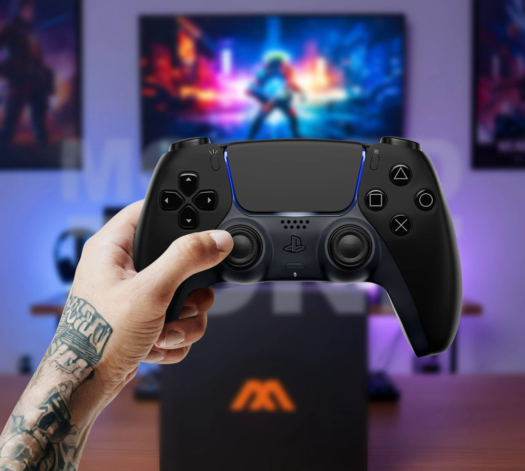 MODDEDZONE MIDNIGHT BLACK PS5 CUSTOM MODDED CONTROLLER
